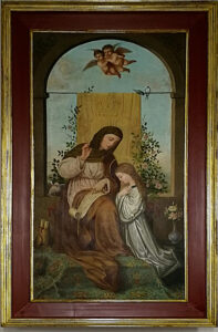 Sant'Anna e Maria, olio su tela, chiesetta di Roncafort (Trento)